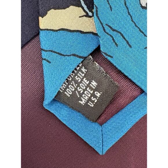 Peanuts Snoopy X-Treme Joe Necktie Tie Extreme Outdoor Sports 100% Silk - Picture 5 of 5